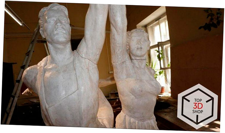 como hicimos una copia impresa en 3d de la escultura de la mujer trabajadora y koljos para el museo del parlamento europeo 5f6bd1b322005