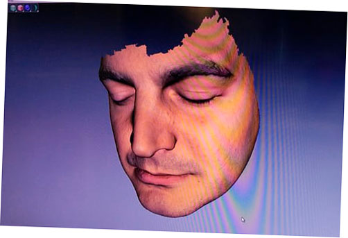 Resultado del escaneo 3D de la cara de Artec Space Spider