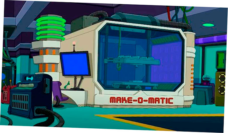 La impresión 3D en la cultura pop Futurama