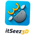 Logo-itSeez3D-free-3D-scan-mobile-apps para poder escanear en 3D a una persona o un objeto con su teléfono o tableta.