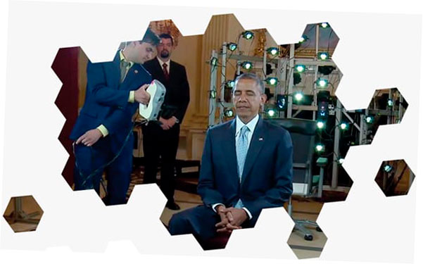 Escaneo 3D de Obama con Artec Eva.