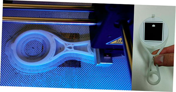 El soporte de marcador impreso en 3D en el Zortrax M200