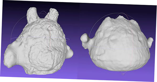 Escaneos 3D de los peluches de Totoro y Fuji-san con MakerBot Digitizer